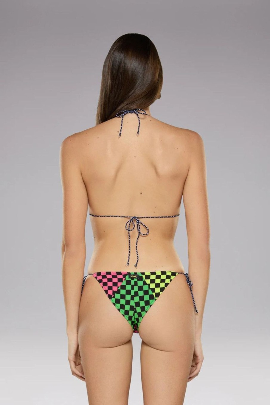 Donna F**k Bikini | Bikini Triangolo E Slip Laccetto Regolabile Rainbow Donna Fantasia