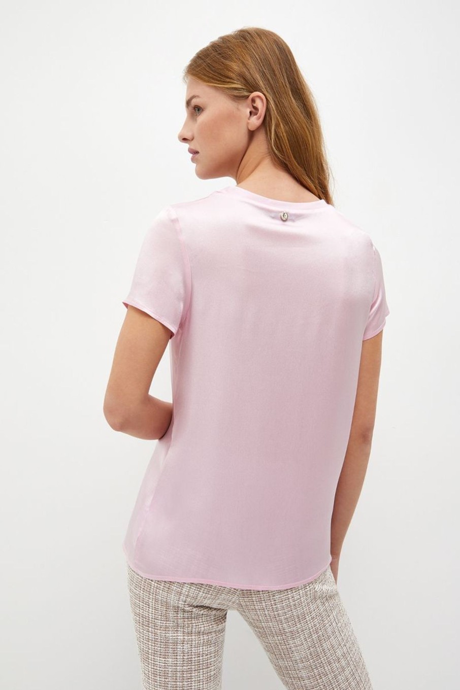 Donna Liu-jo | Blusa In Misto Seta Donna Rosa