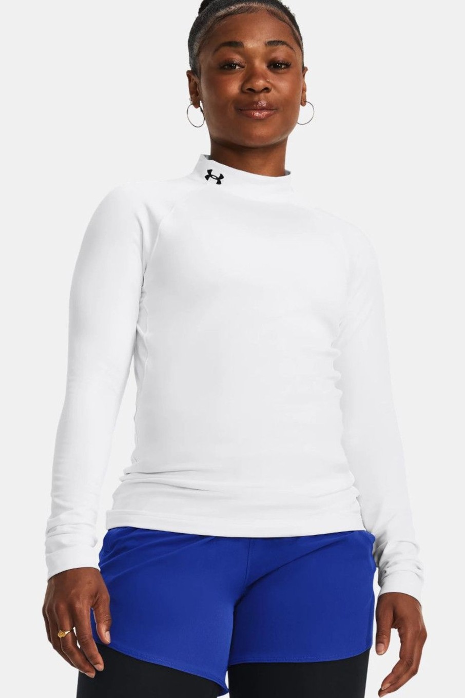 Donna Under Armour | Lupetto Coldgear® Authentics Mock Neck Da Donna Bianco