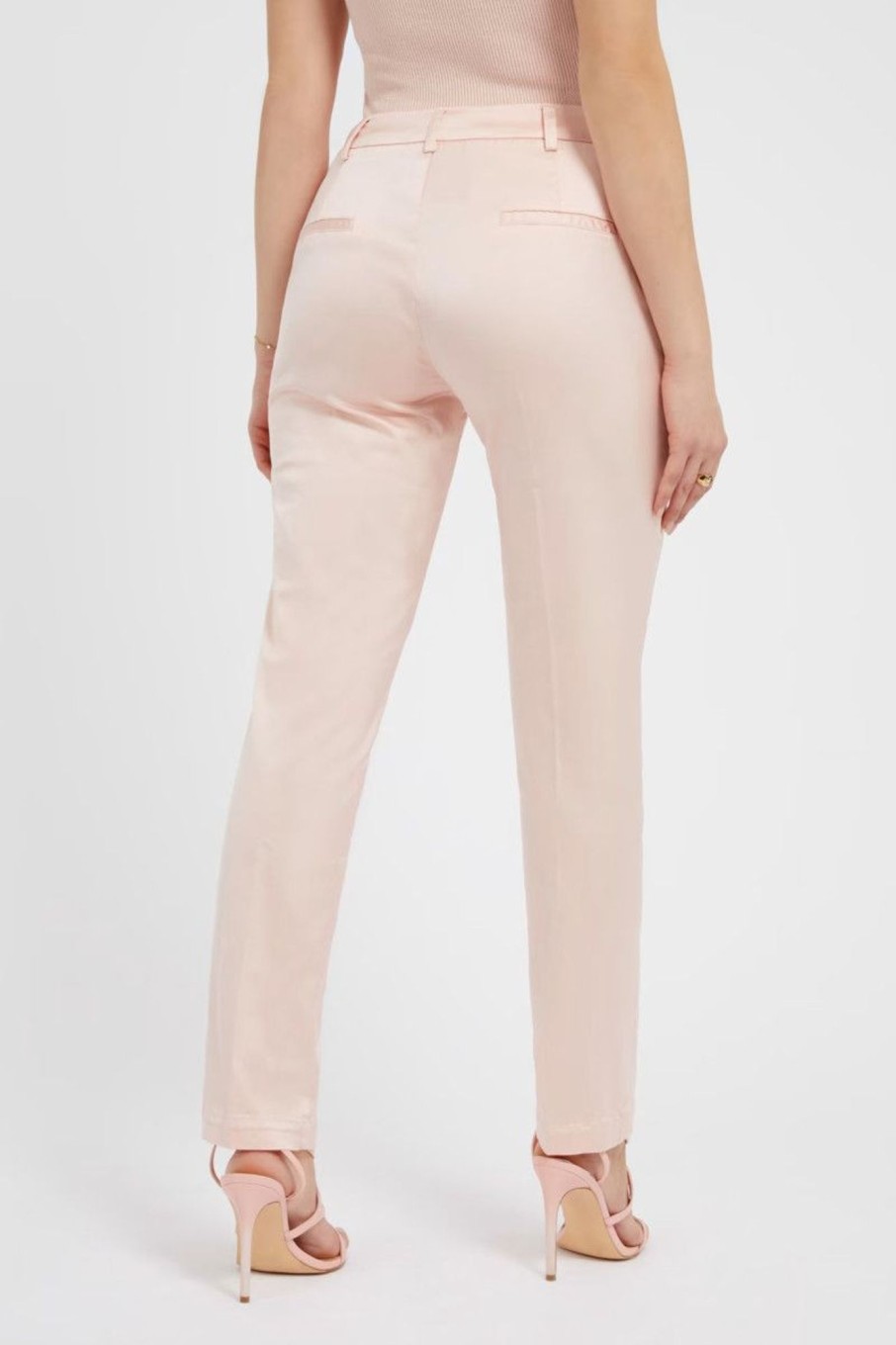 Donna Guess | Pantalone In Raso Donna Rosa