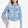 Donna Pinko | Camicia In Denim Ricamo Western Donna Denim