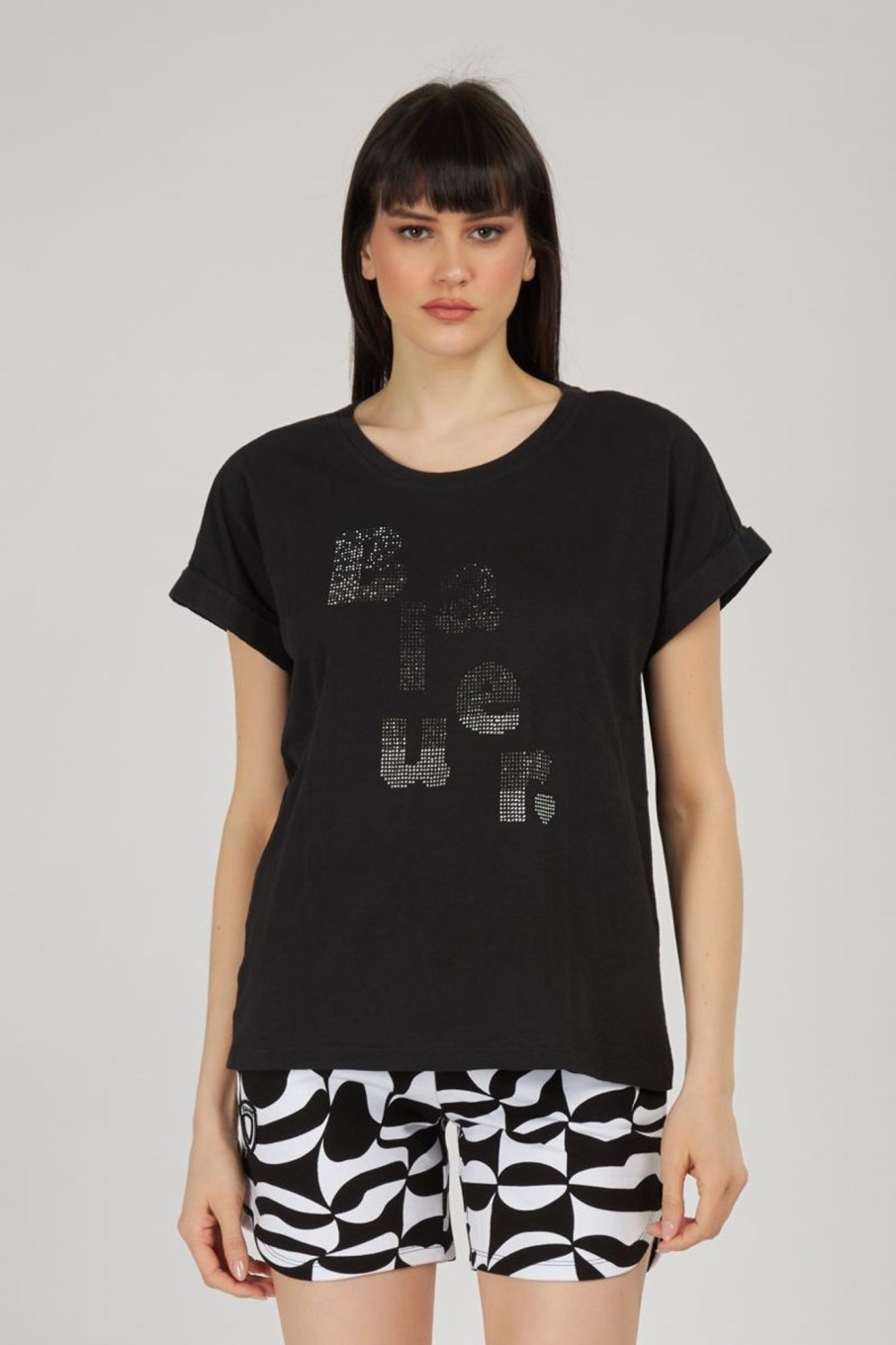 Donna Blauer Usa | Tshirt Donna Nero