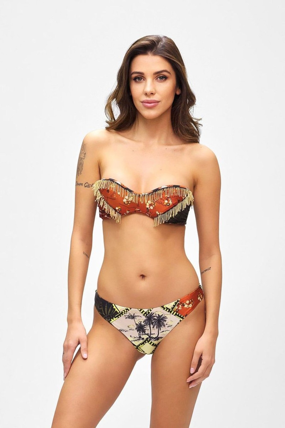 Donna F**k Bikini | Bikini Fascia E Slip Fisso Desert Donna Fantasia