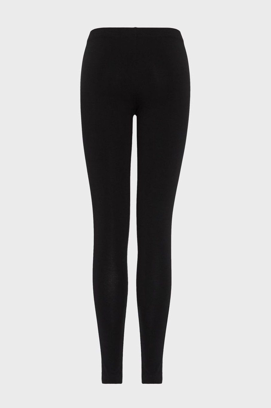 Donna Ea7 | Leggings Stretch Con Maxi-Logo Verticale Donna Nero