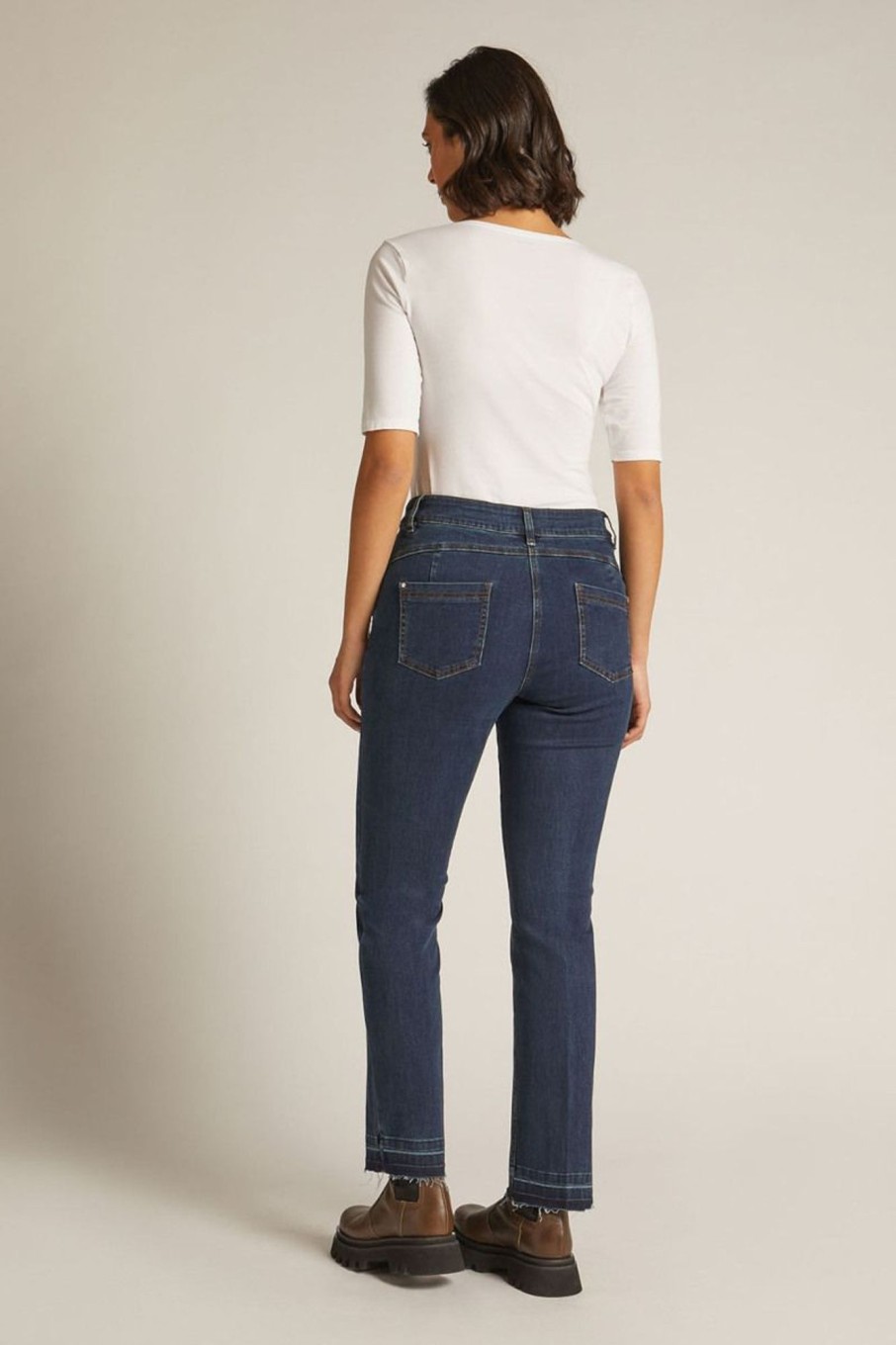 Donna Elena Miro' | Pantaloni In Denim Power Stretch Donna Denim