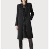 Donna Seventy | Cappotto Boucle' Con Piume Donna Nero