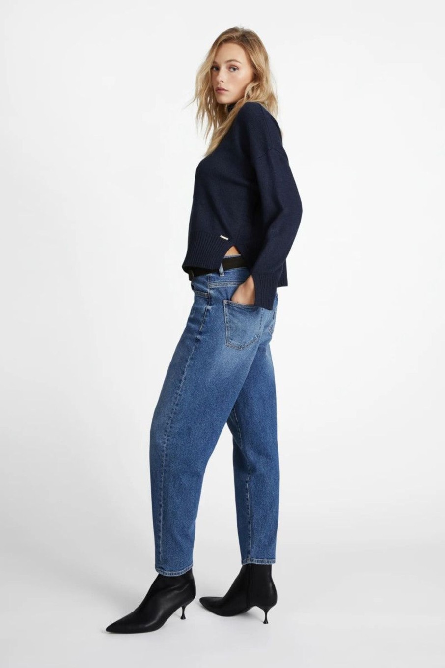 Donna GasJeans | Maglione In Misto Angora Donna Blu