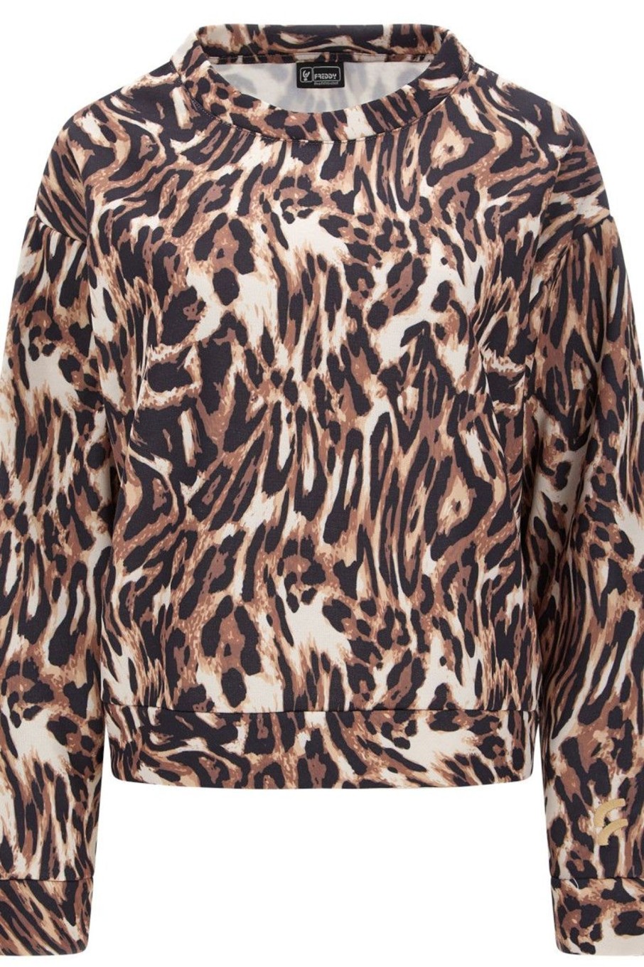 Donna Freddy | Felpa Comfort Fit Girocollo Stampa Macro Animalier Donna Fantasia