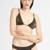 Donna Benetton Bikini | Triangolo Costume Con Lurex Donna Nero