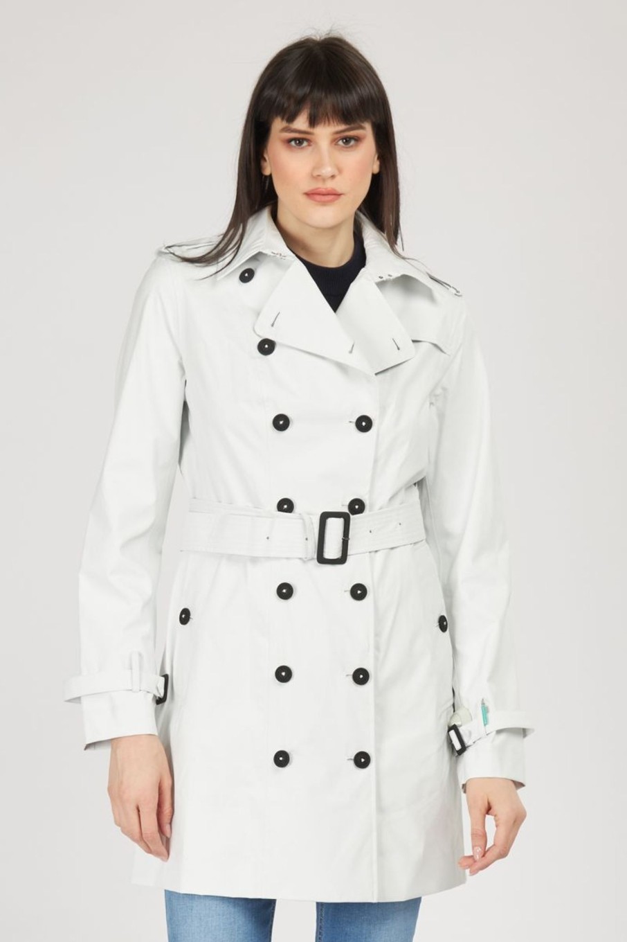 Donna Save The Duck | Trench Donna Grigio