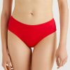 Donna Benetton Bikini | Slip Mare Fianco Alto Donna Rosso