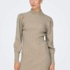 Donna Only | Abito Corto In Maglia Donna Beige