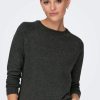 Donna Only | Pullover Girocollo Donna Grigio