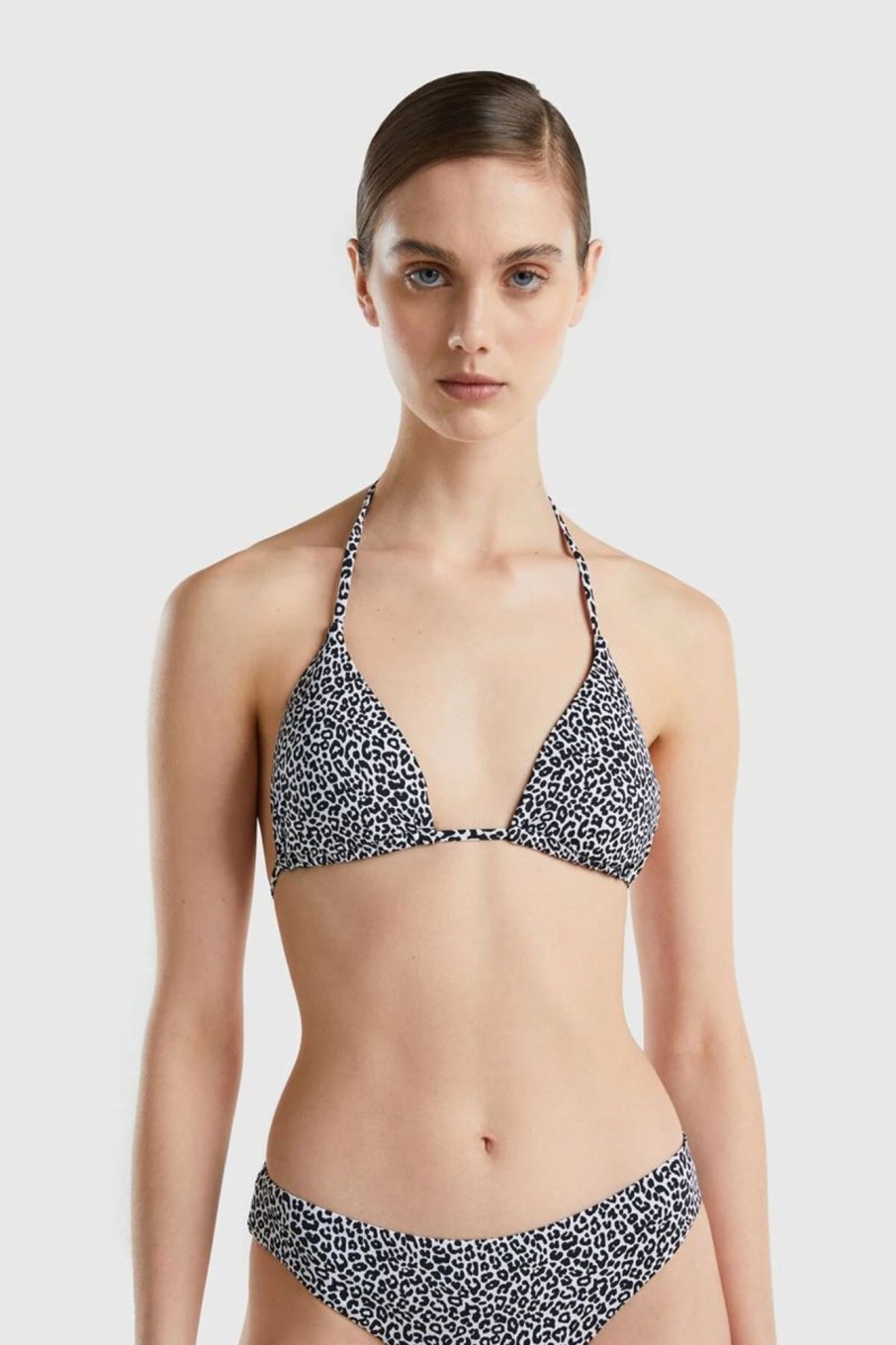 Donna Benetton Bikini | Triangolo Mare Con Stampa Animalier Donna Fantasia