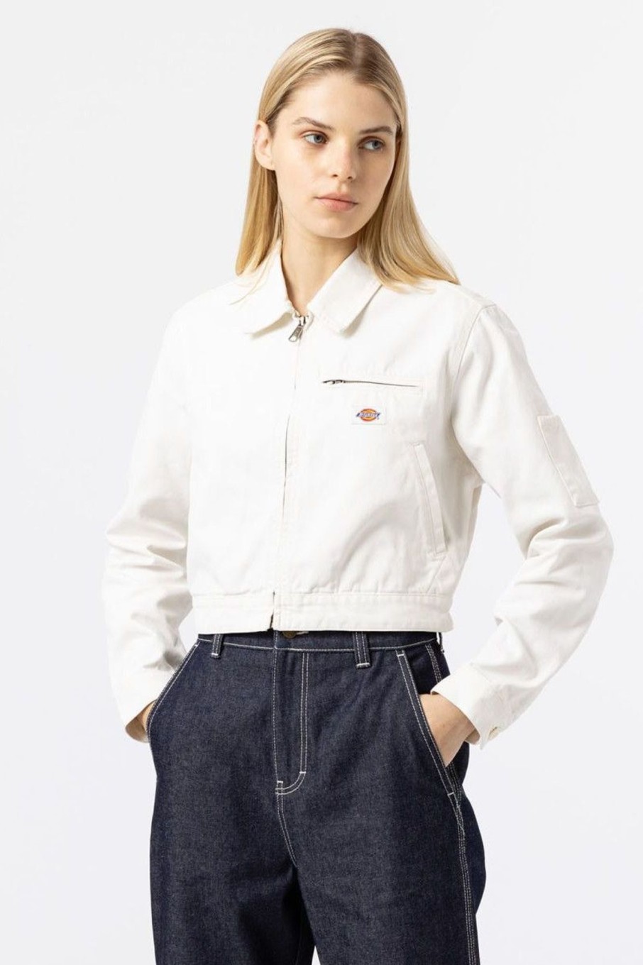 Donna Dickies | Giacca In Tela Di Cotone Donna Bianco