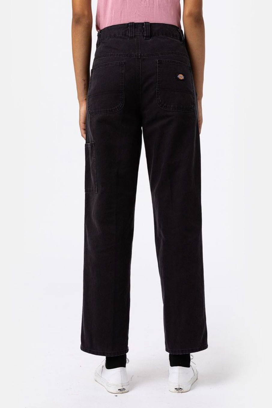 Donna Dickies | Pantaloni In Tela Di Cotone Donna Nero