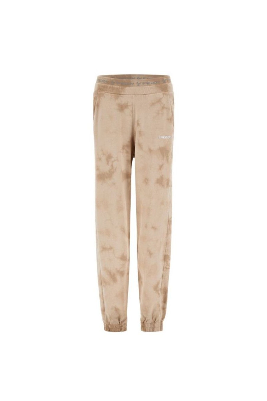 Donna Freddy | Pantaloni Sportivi Tie Dye Donna Beige