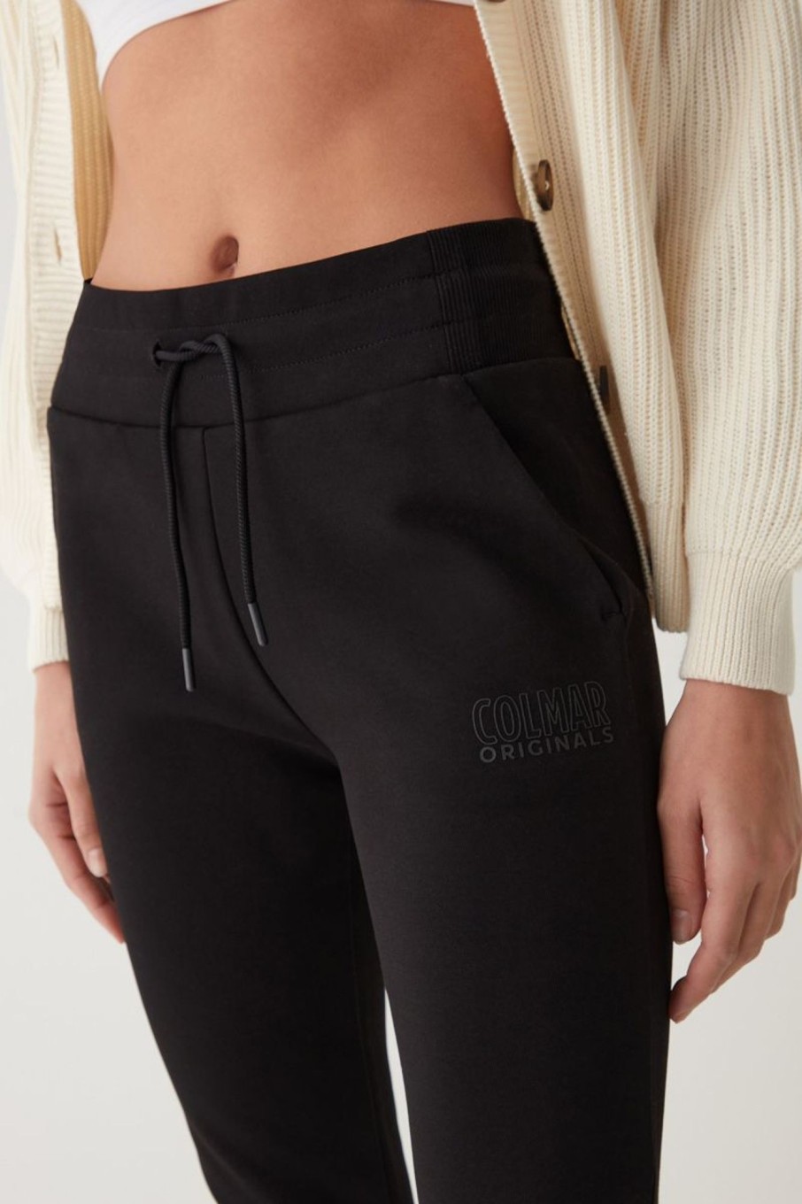 Donna Colmar | Pantaloni Della Tuta Con Coulisse In Vita Donna Nero