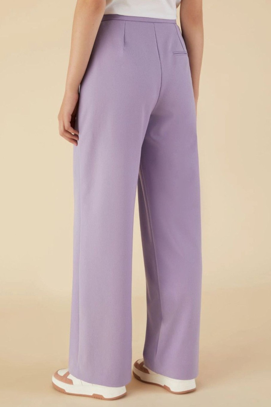 Donna Emme Marella | Pantaloni Ampi Donna Lilla