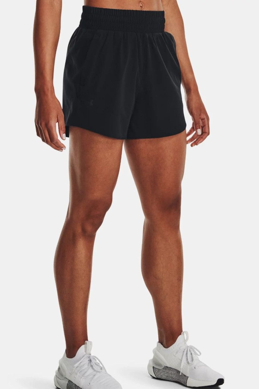 Donna Under Armour | Shorts Ua Flex Woven 13 Cm Da Donna Nero