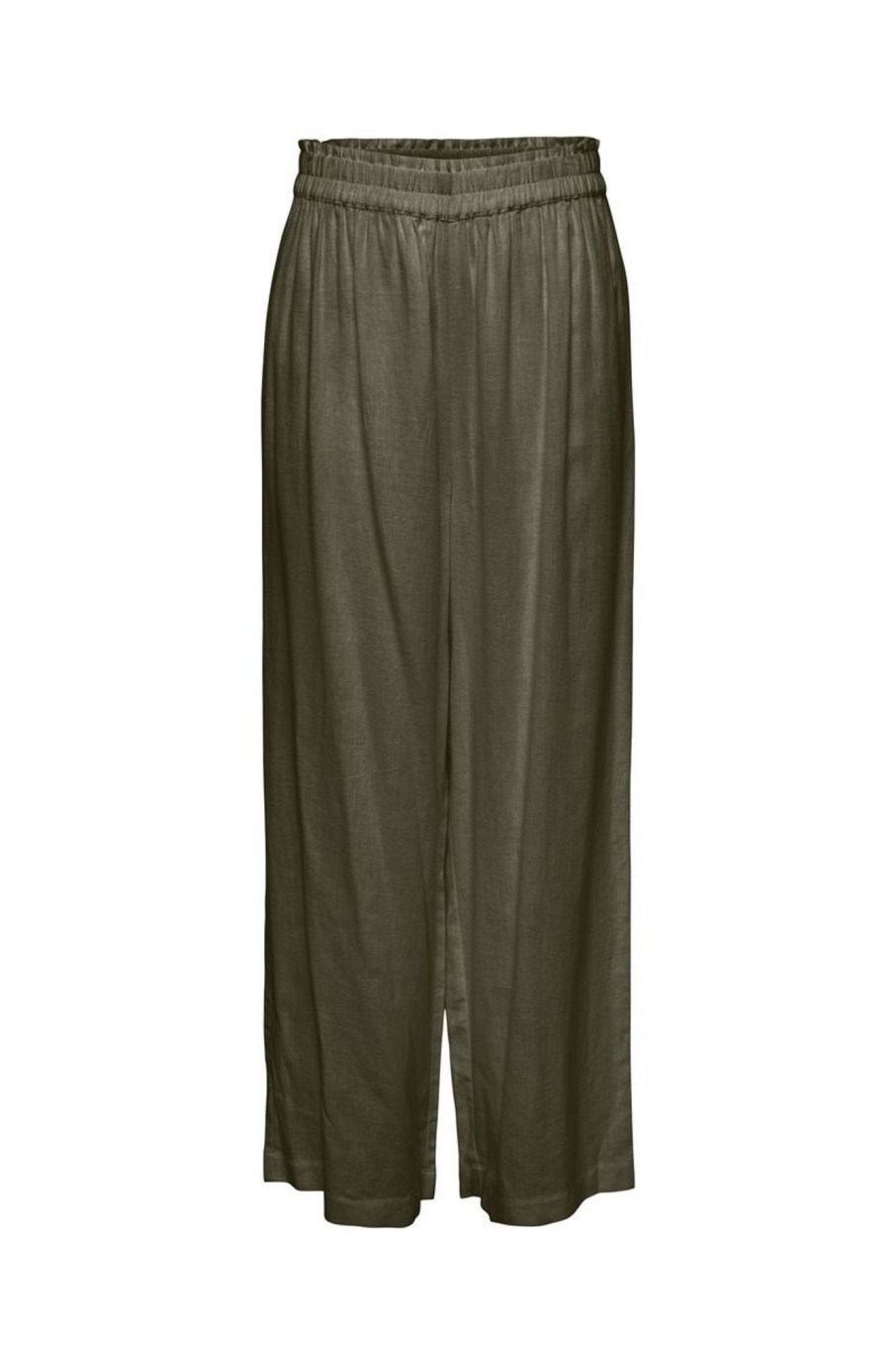 Donna Only | Pantaloni In Lino L32 Donna Verde Oliva