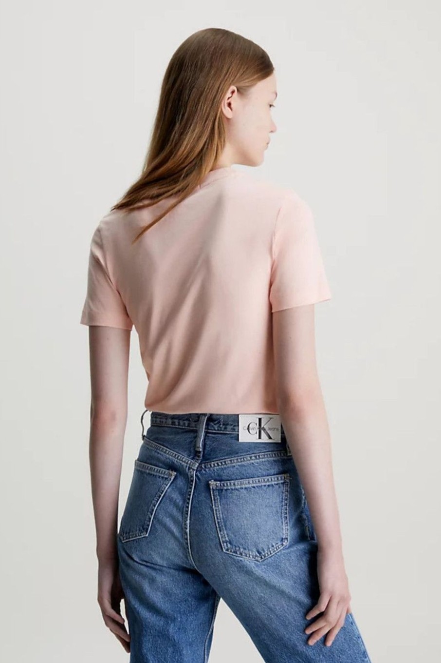 Donna Calvin Klein Jeans | T-Shirt In Cotone Con Monogramma Donna Rosa