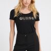 Donna Guess | T-Shirt Logo Frontale Donna Nero