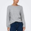 Donna Only | Pullover A Collo Alto Donna Grigio