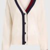 Donna Tommy Hilfiger | Cardigan Global Stripe Relaxed Fit Donna Beige