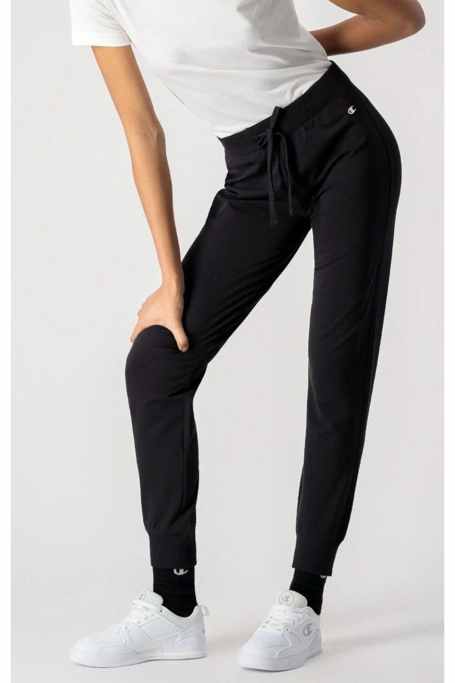 Donna Champion | Joggers In Cotone Elasticizzato Donna Nero