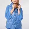 Donna Elena Miro' | Gilet Imbottito Con Cappuccio Donna Azzurro