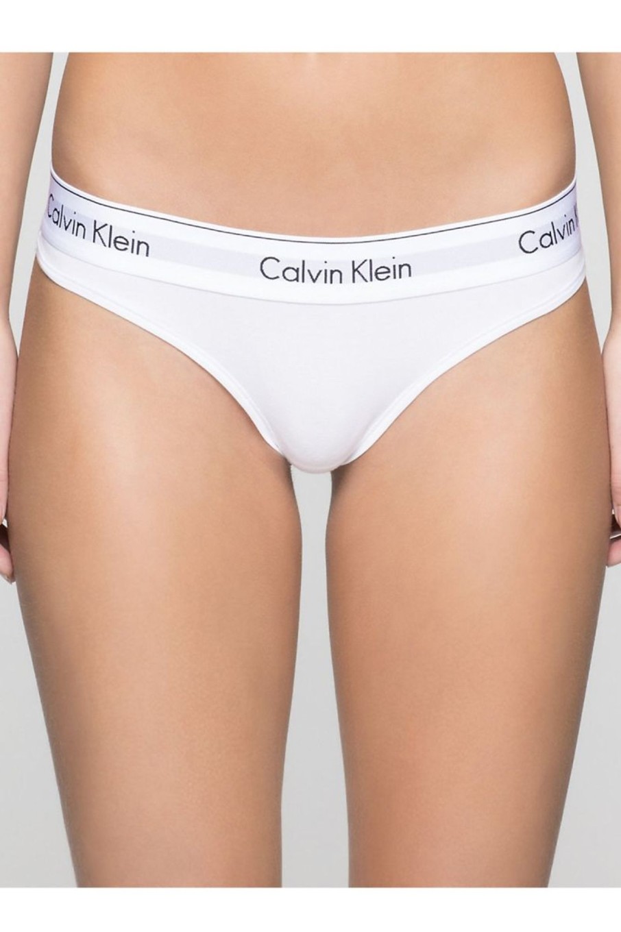 Donna Calvin Klein | Perizoma Con Logo Donna Bianco