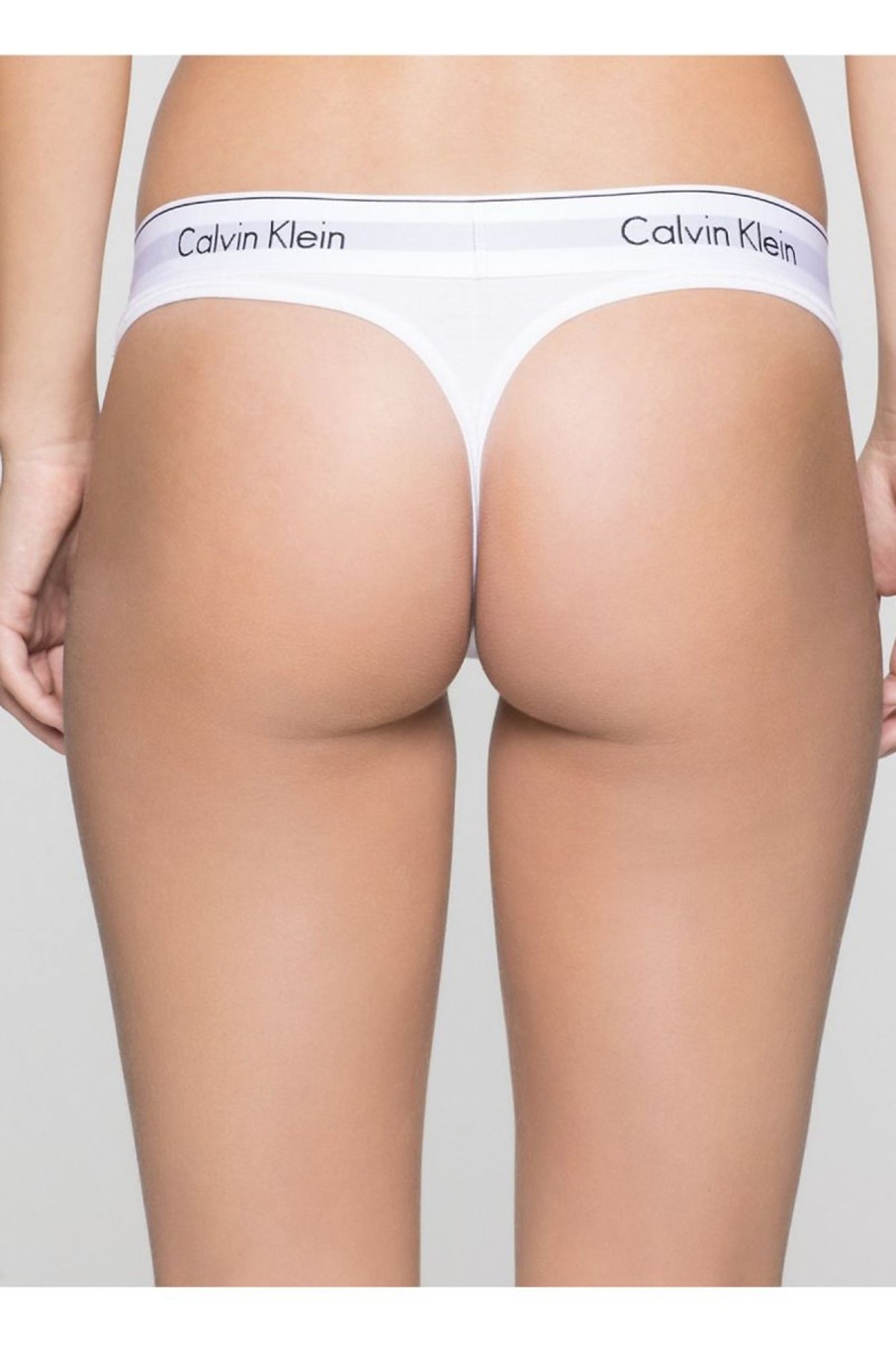 Donna Calvin Klein | Perizoma Con Logo Donna Bianco