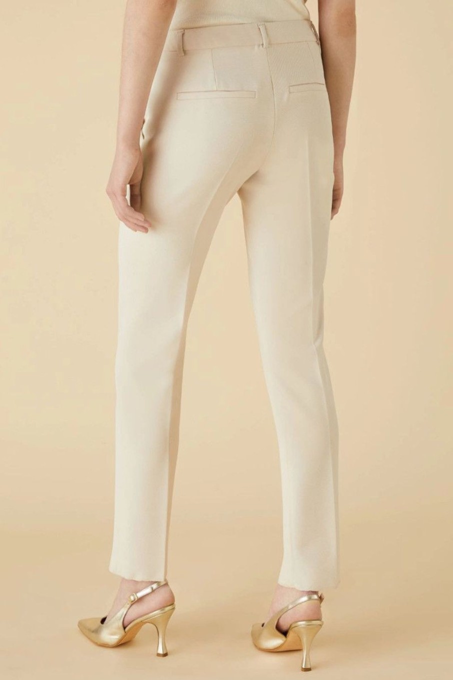 Donna Emme Marella | Pantaloni Slim Donna Bianco