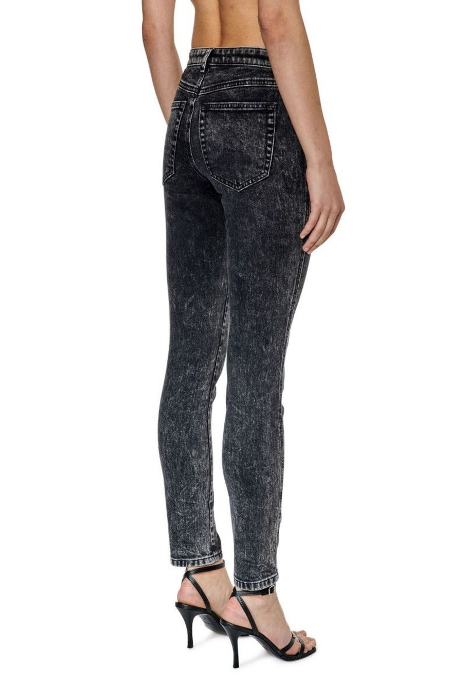 Donna Diesel | Super Skinny Jeans 2018 Slandy-Low 069Ef Donna Nero