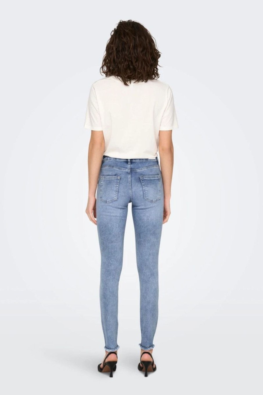 Donna Only | Jeans A Vita Media L30 Donna Azzurro