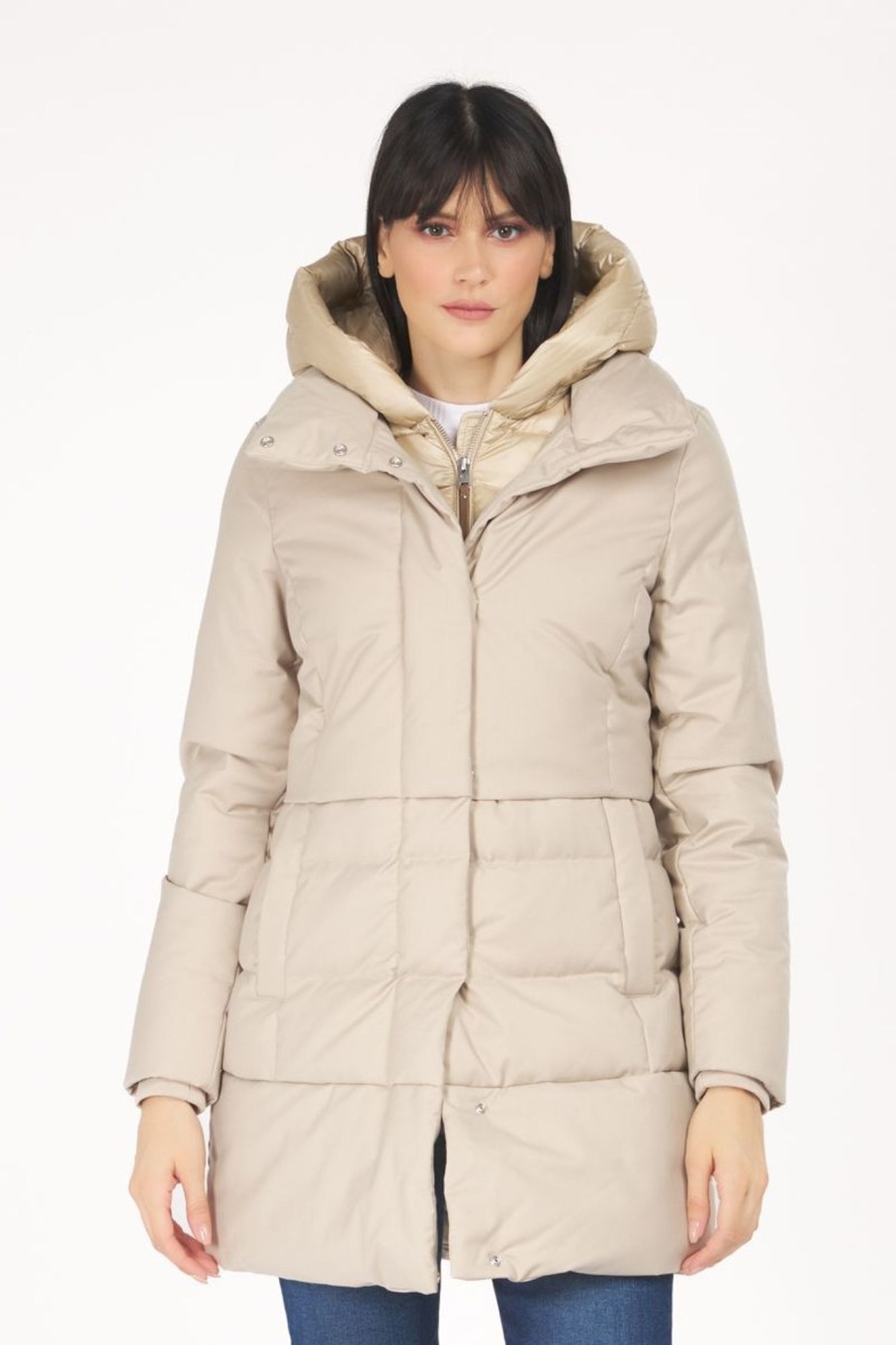 Donna Woolrich | Parka Donna Beige