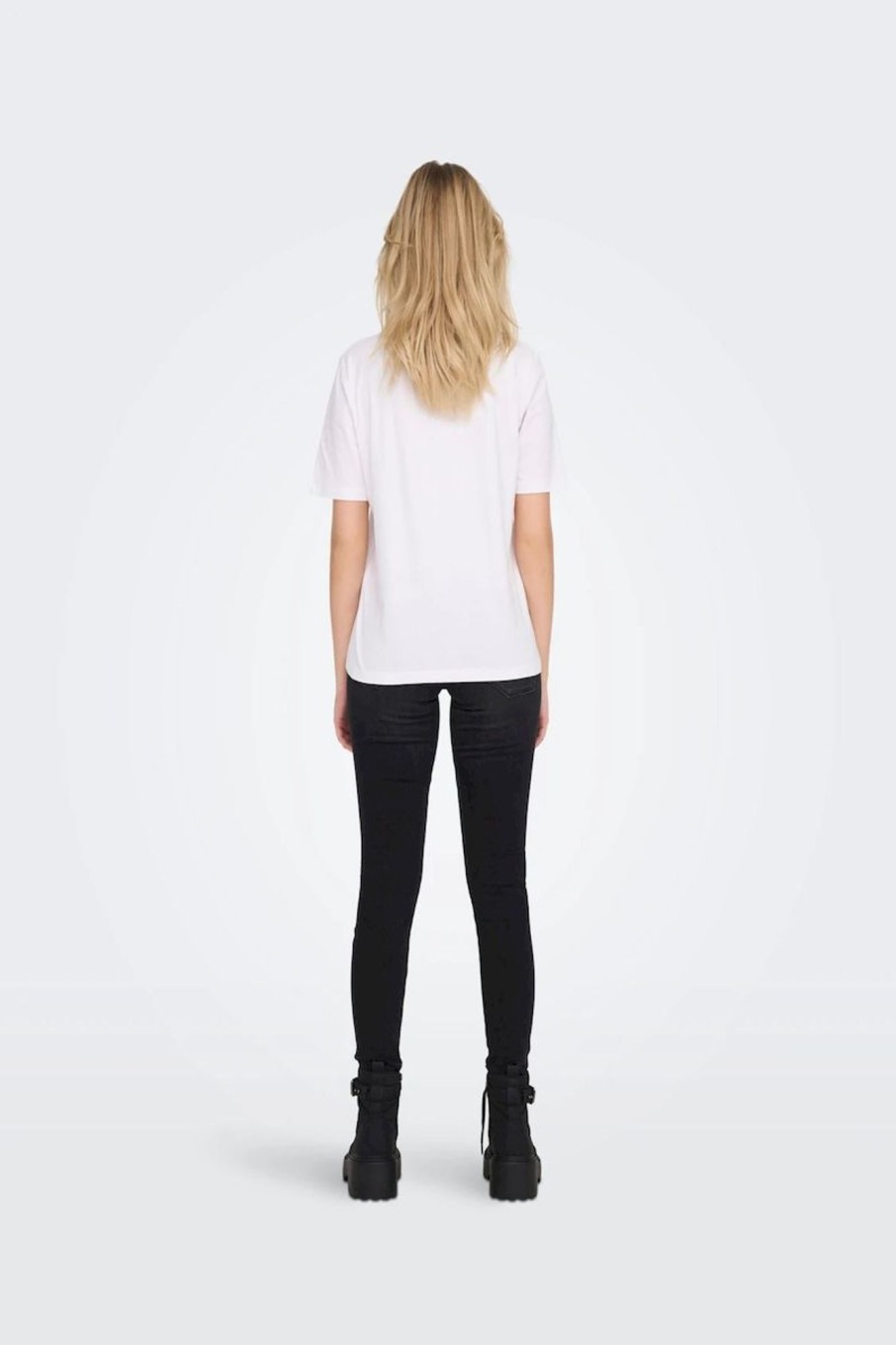 Donna Only | Basic Solid Color T-Shirt Donna Bianco