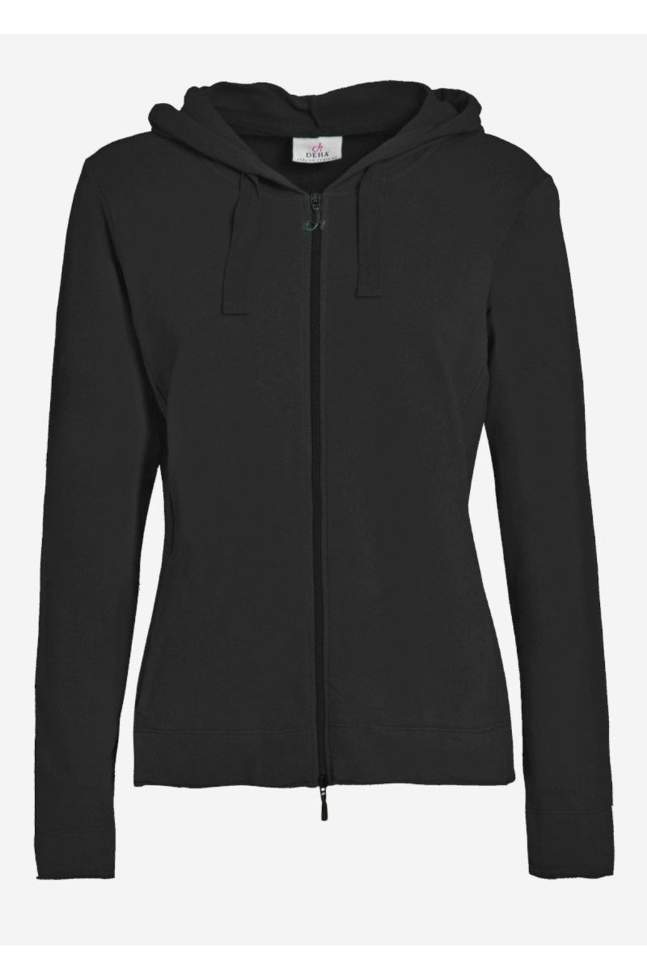 Donna Deha | Felpa Zip E Cappuccio Donna Nero