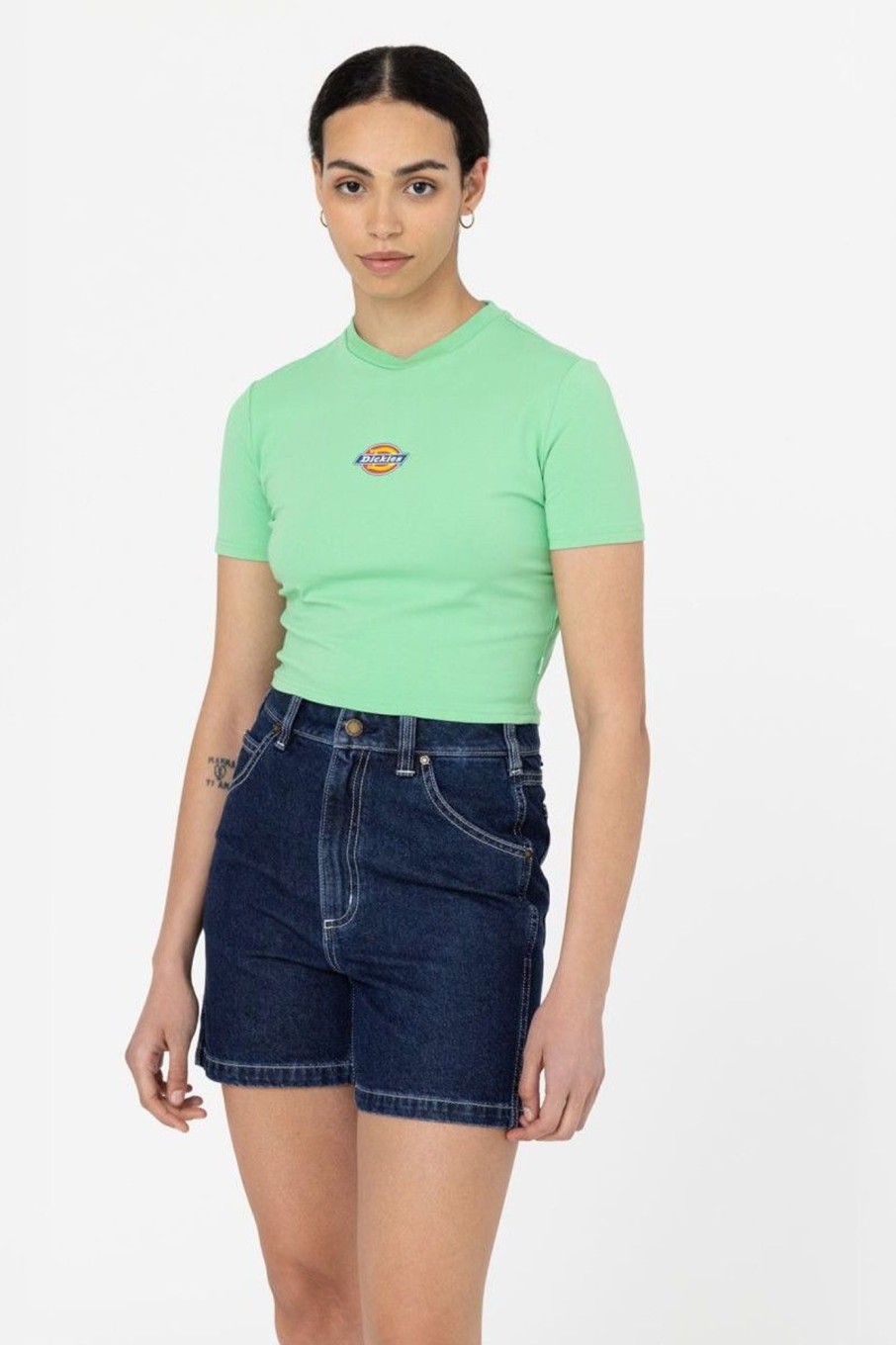 Donna Dickies | T-Shirt Maple Valley A Maniche Corte Donna Verde