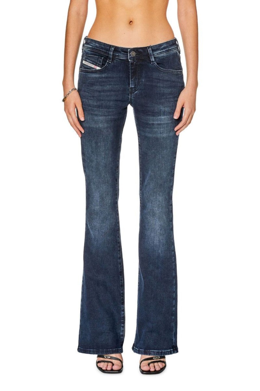 Donna Diesel | Jeans Bootcut A Vita Bassa Donna Blu