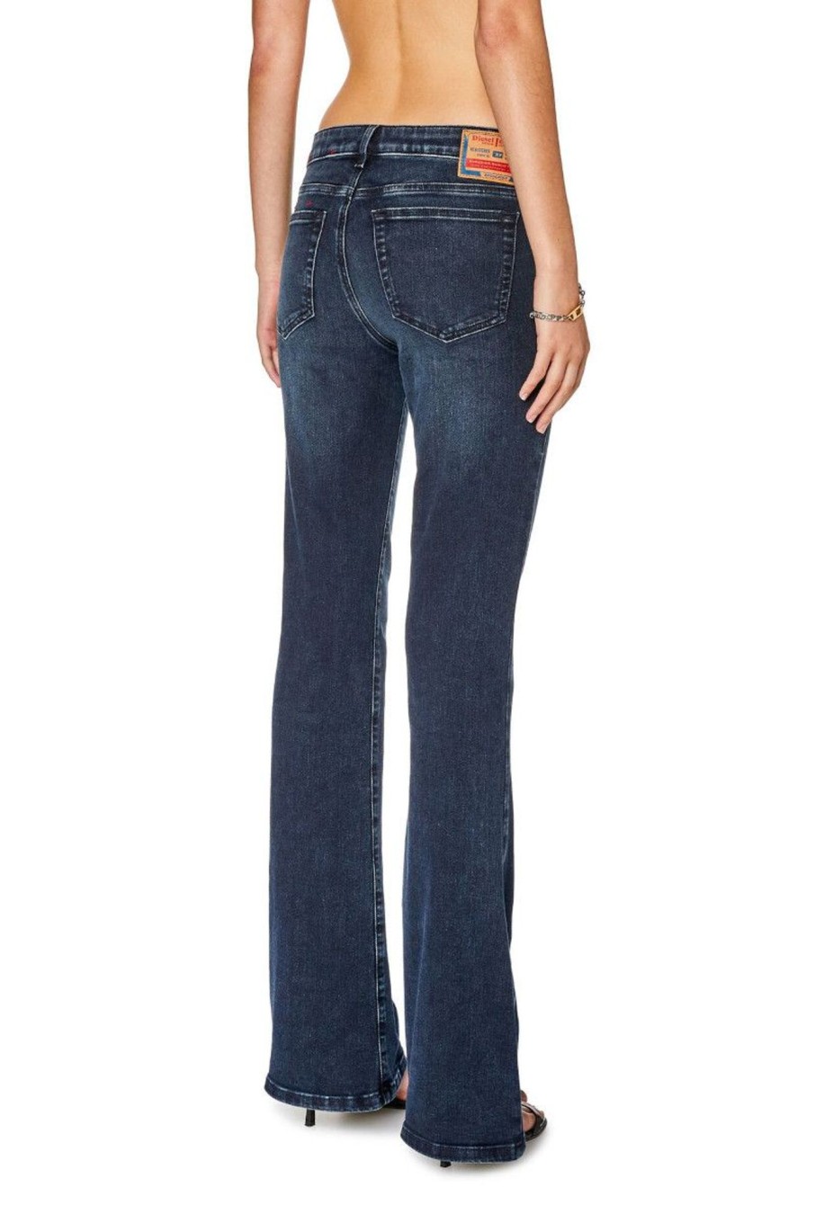 Donna Diesel | Jeans Bootcut A Vita Bassa Donna Blu