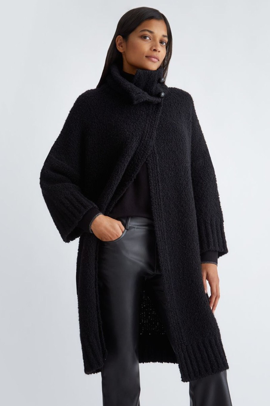 Donna Liu-jo | Cappotto Boucle' Donna Nero