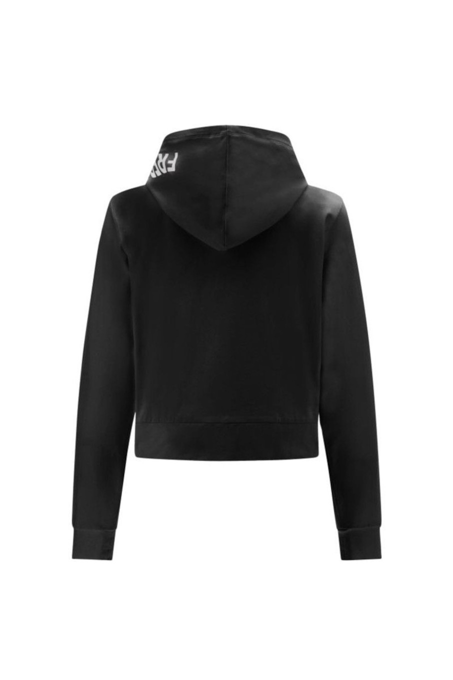 Donna Freddy | Felpa Cropped Full Zip Con Cappuccio Donna Nero