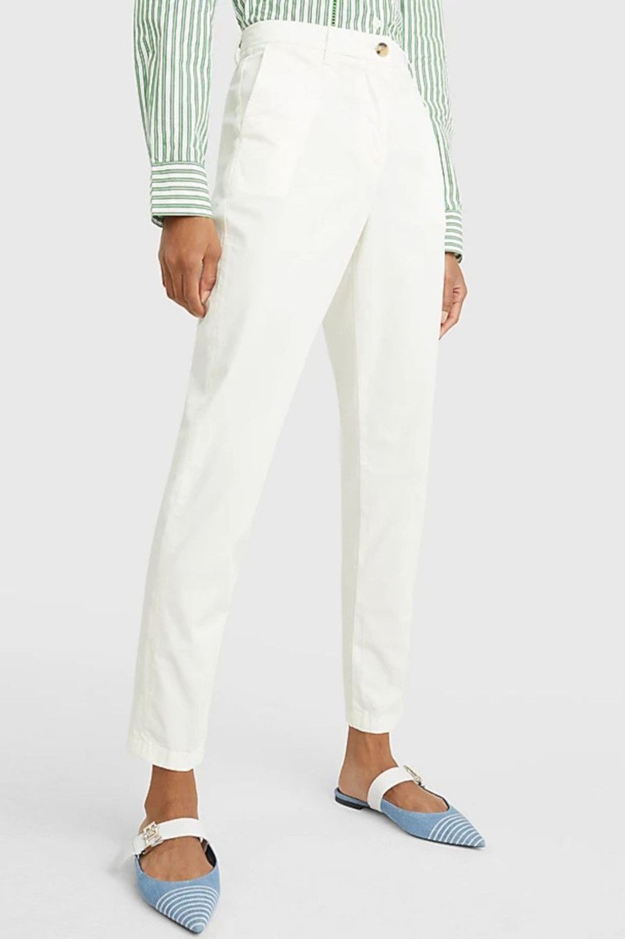 Donna Tommy Hilfiger | Pantaloni Chino Donna Bianco