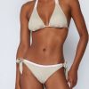 Donna Sundek Bikini | Top Americano E Slip Regolabile Donna Beige