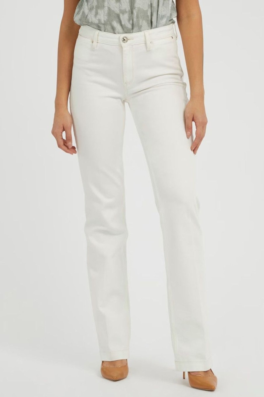 Donna Guess | Jeans Straight Donna Bianco