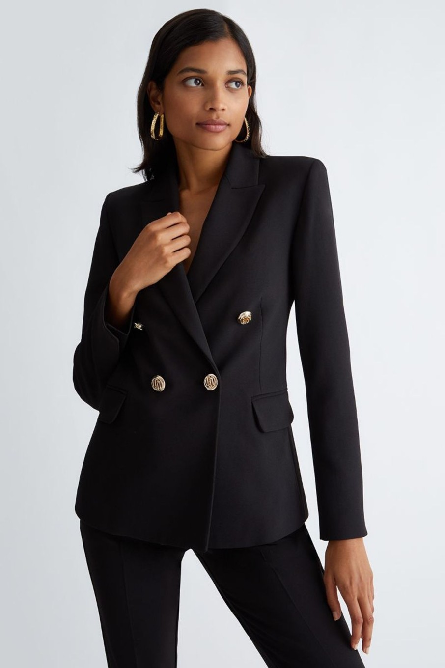 Donna Liu-jo | Blazer Nero Doppiopetto Donna Nero