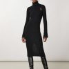 Donna Patrizia Pepe | Abito A Coste Con Cut-Out Donna Nero