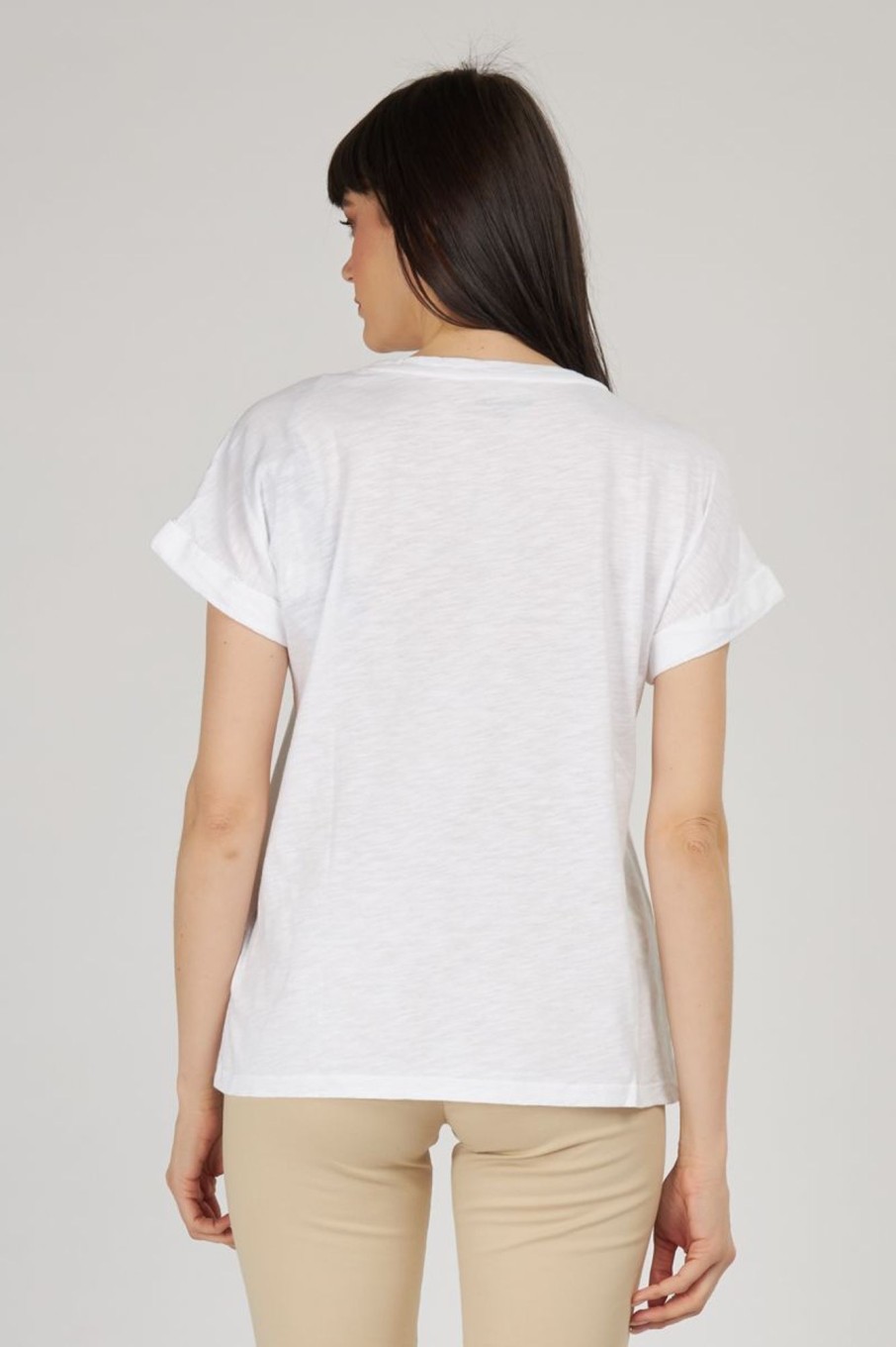 Donna Blauer Usa | Tshirt Donna Bianco